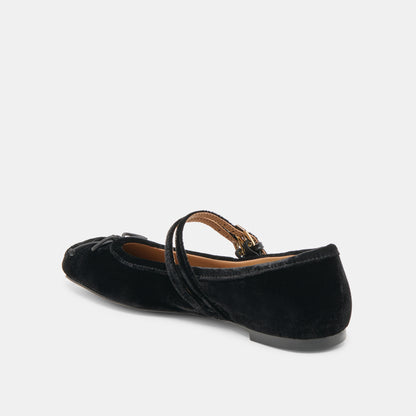 GIBSEN BALLET FLATS NERO VELVET