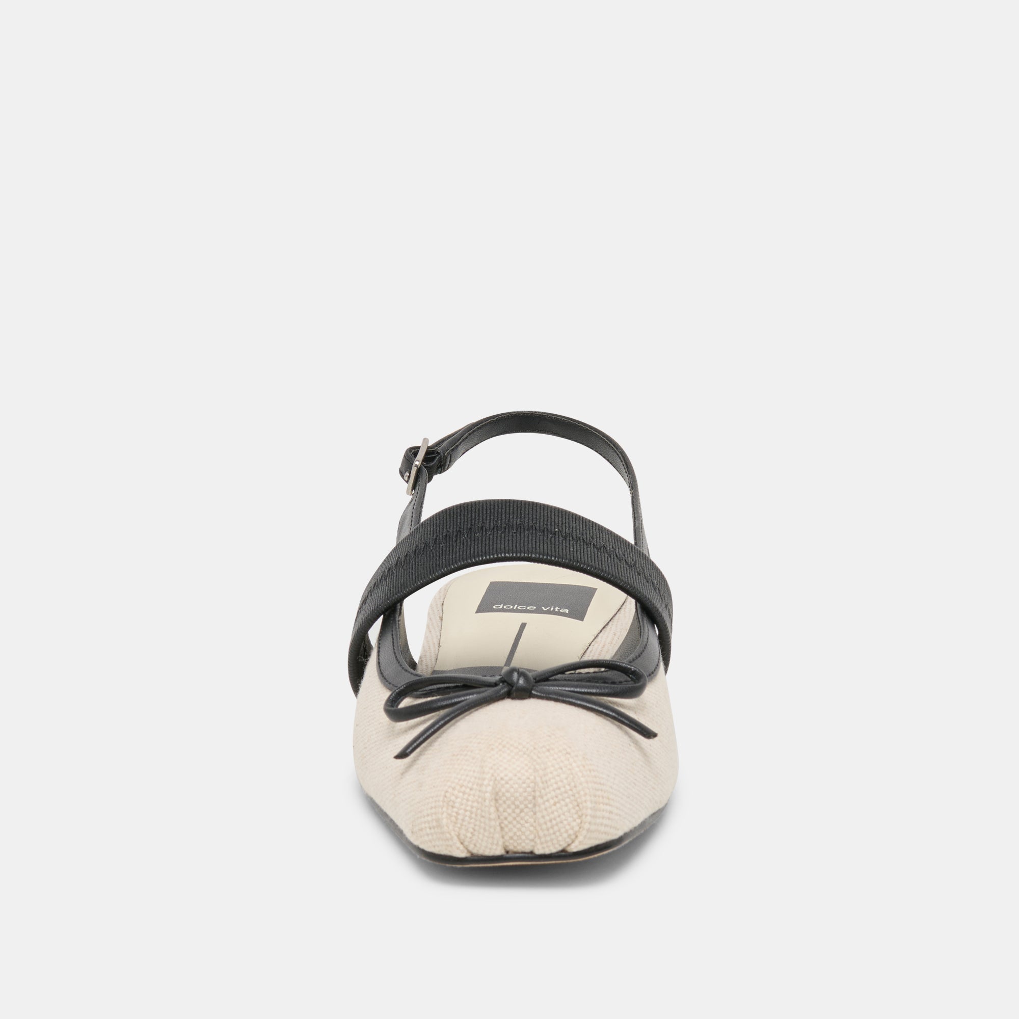 GRIFAN FLATS NATURAL BLACK LINEN