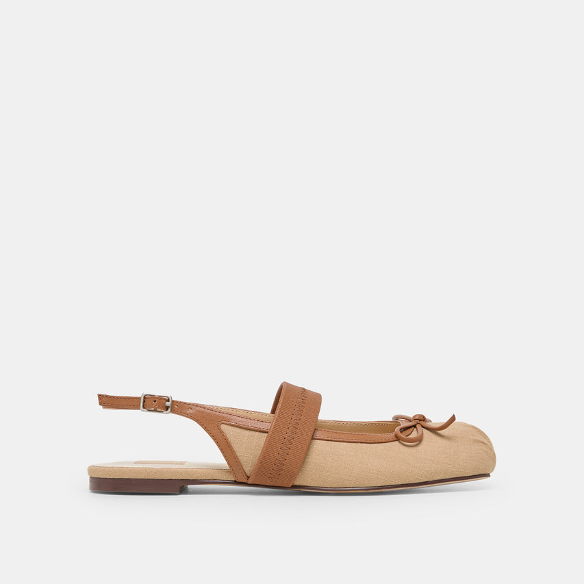 Grifan Tan Multi Fabric Flats | Dolce Vita