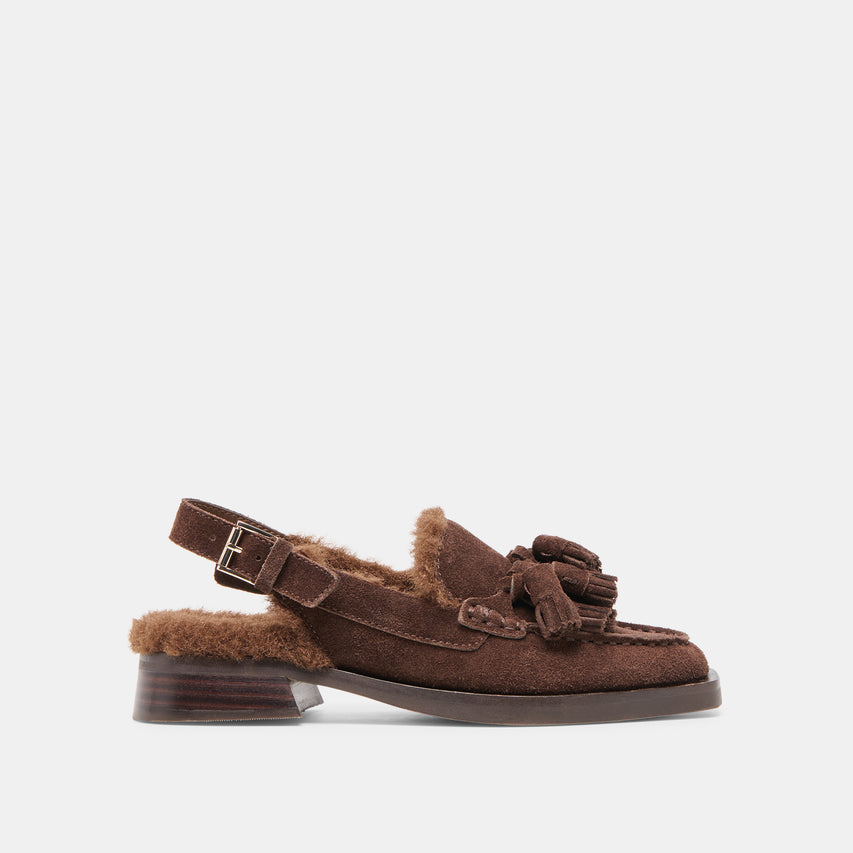 HAMLIT PLUSH LOAFERS DK BROWN SUEDE