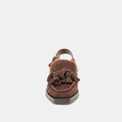 HAMLIT PLUSH LOAFERS DK BROWN SUEDE