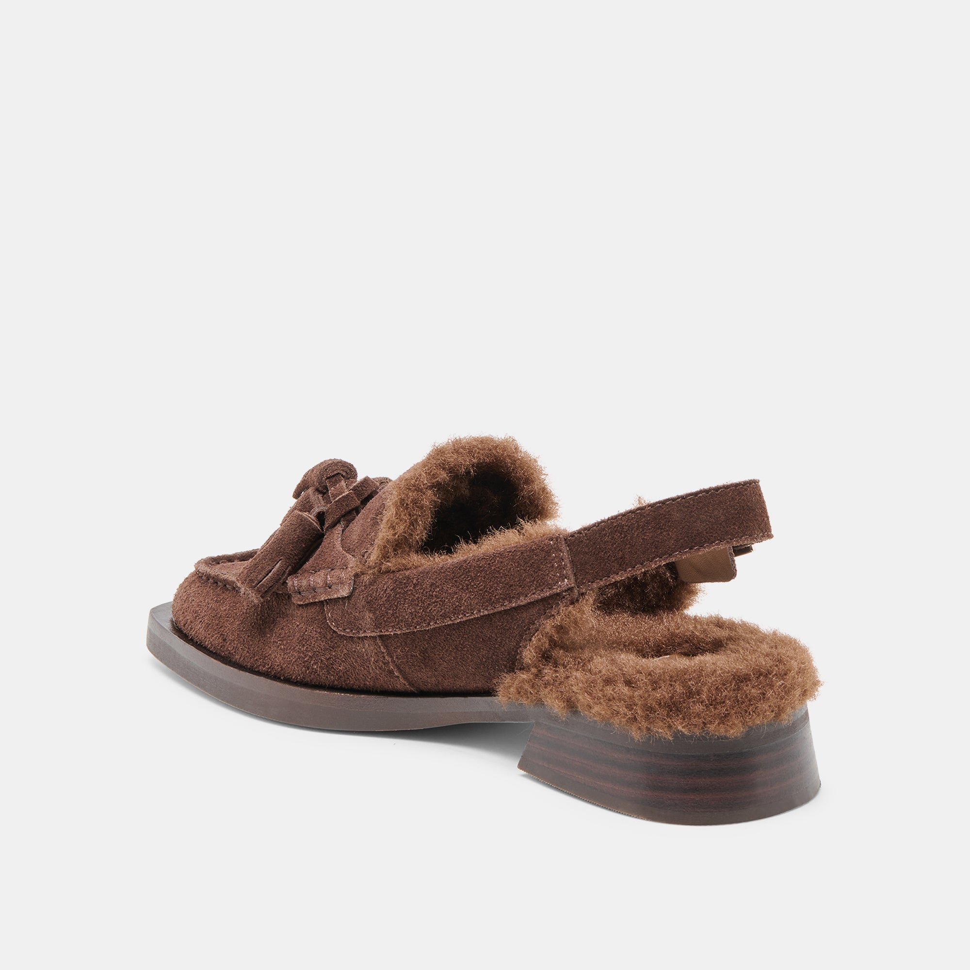 Hamlit Plush Dk Brown Suede Loafers Dolce Vita - Main Image