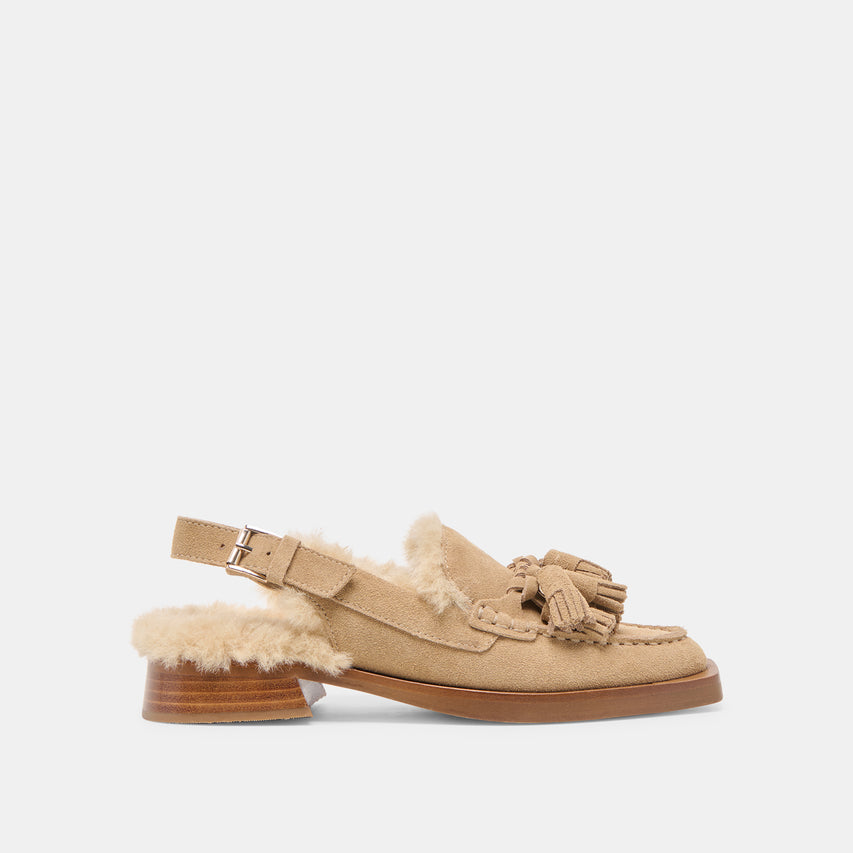 HAMLIT PLUSH LOAFERS DK TAUPE SUEDE