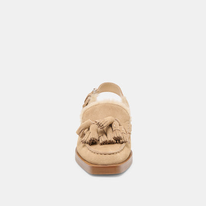 HAMLIT PLUSH LOAFERS DK TAUPE SUEDE