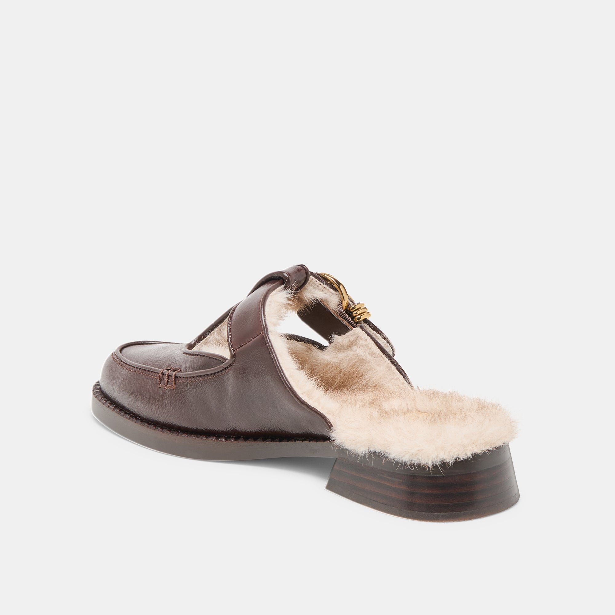 HARLAH PLUSH FLATS CHOCOLATE LEATHER