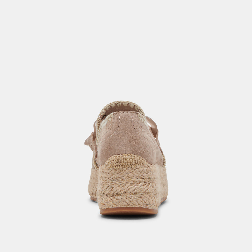 JHENEE ESPADRILLE SNEAKERS TAUPE PERFORATED SUEDE - image 7