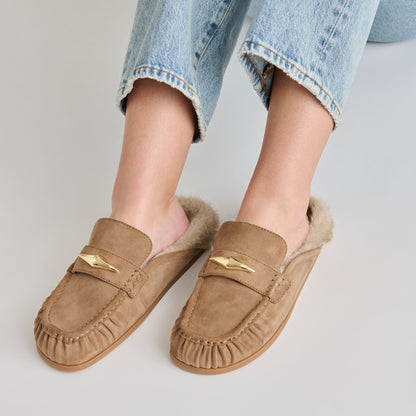 JODERO PLUSH FLATS MUSHROOM SUEDE