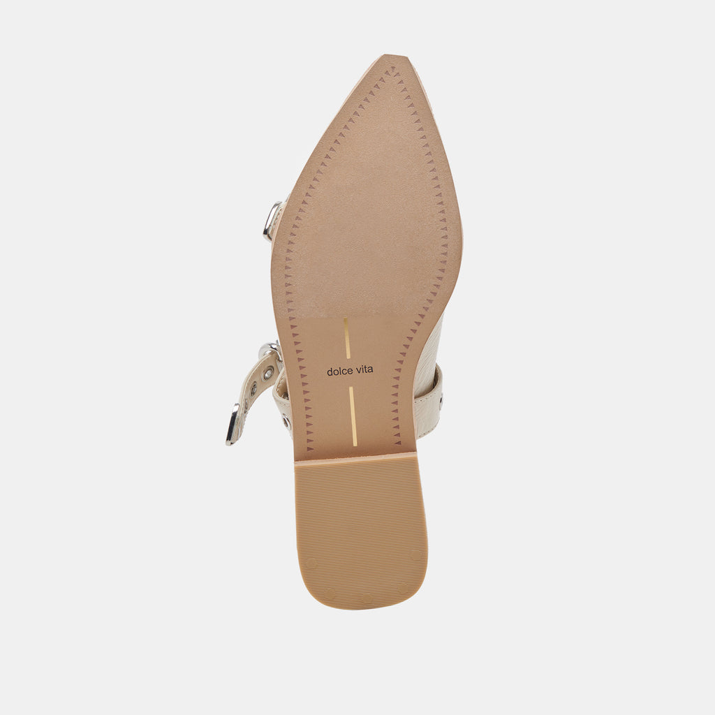 LABELL FLATS IVORY CRINKLE PATENT - image 9