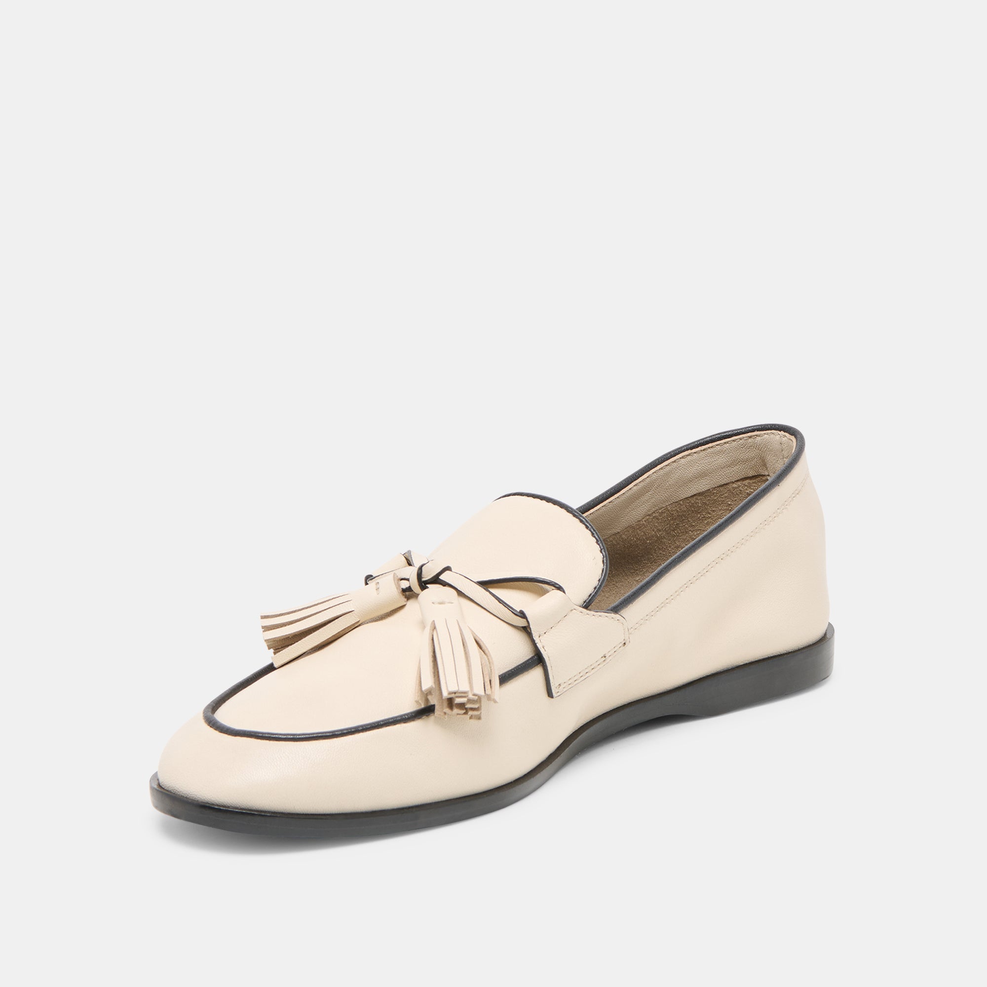 LOKLAN LOAFERS IVORY LEATHER