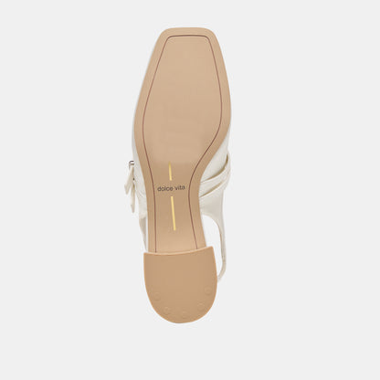 LORIS HEELS TRUE WHITE SATIN