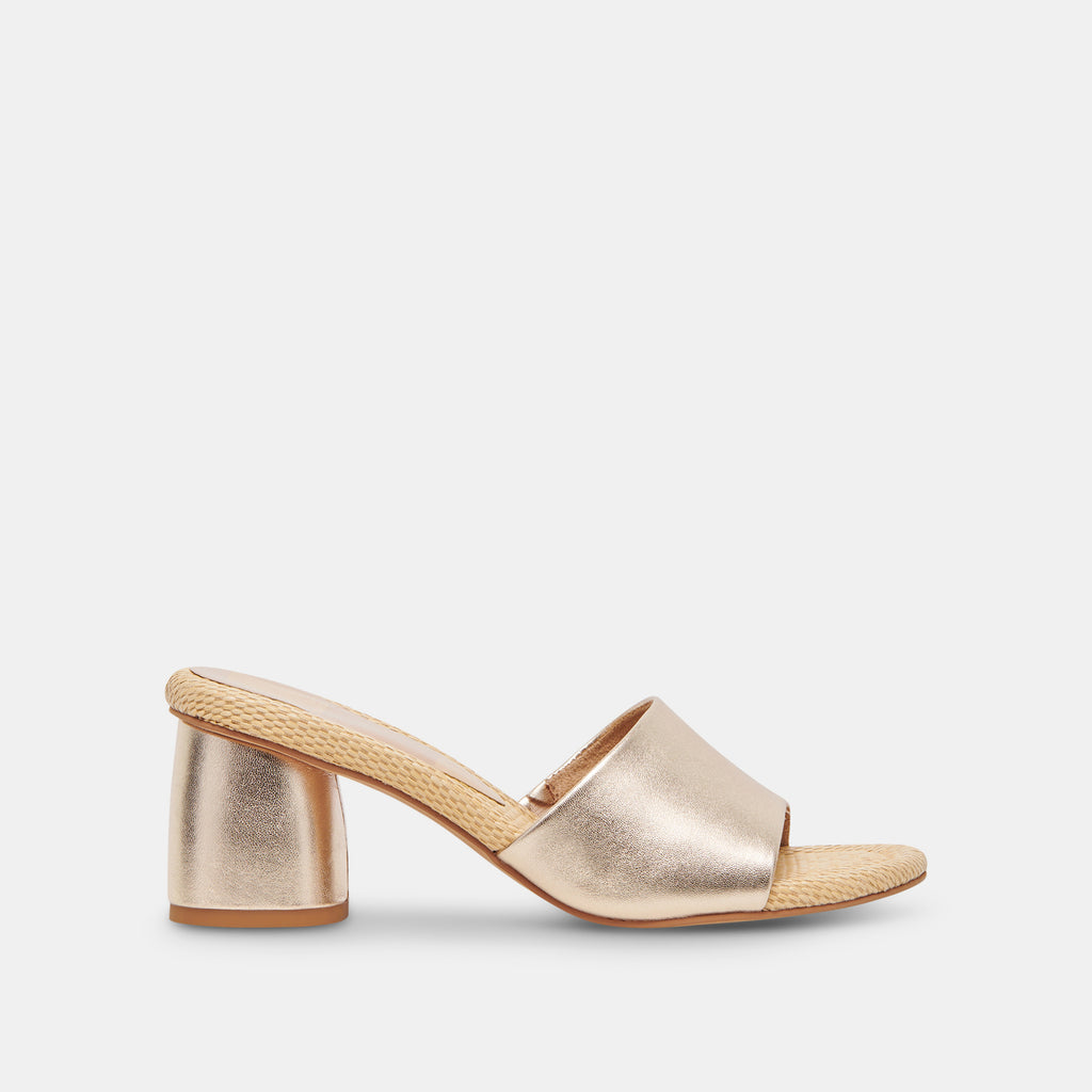 MINNY HEELS ROSE GOLD LEATHER - image 1