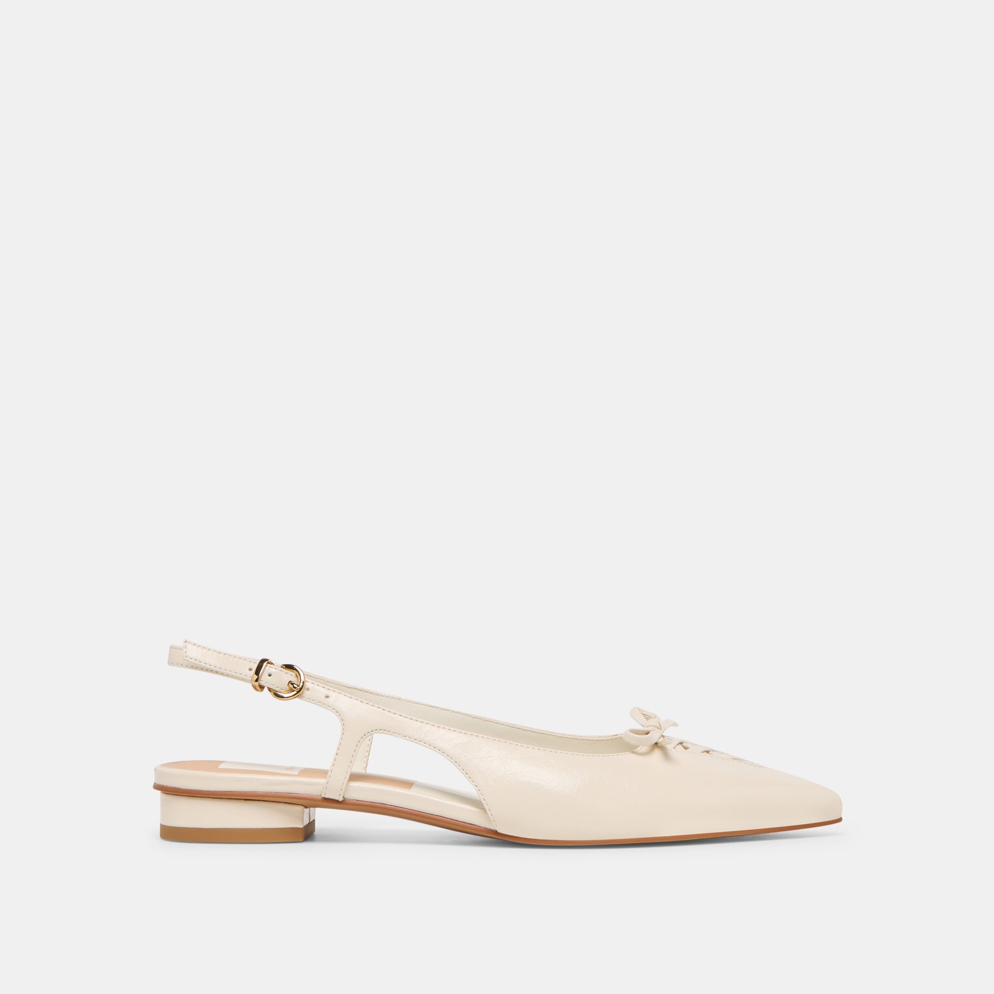 OWANA FLATS OFF WHITE LEATHER