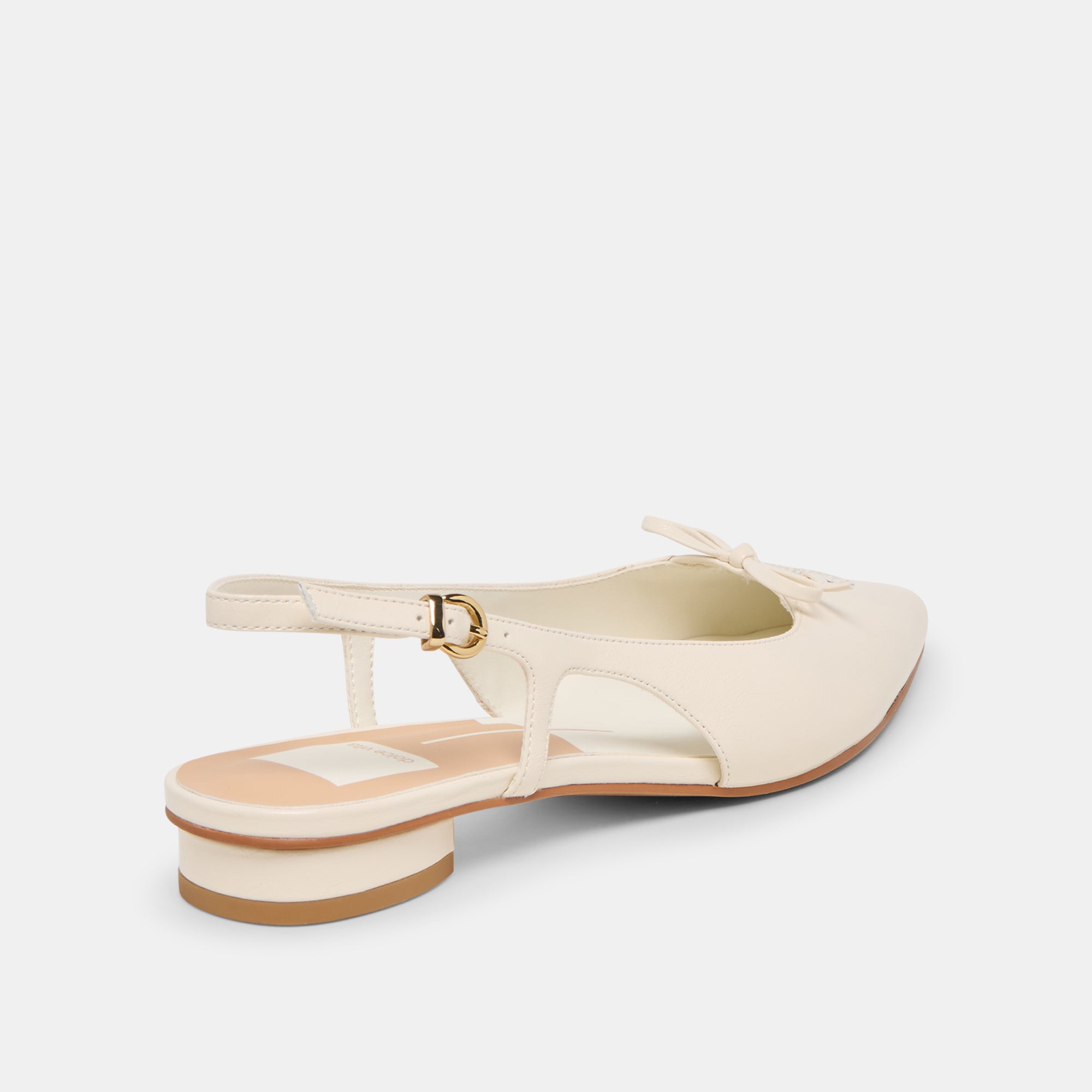 OWANA FLATS OFF WHITE LEATHER