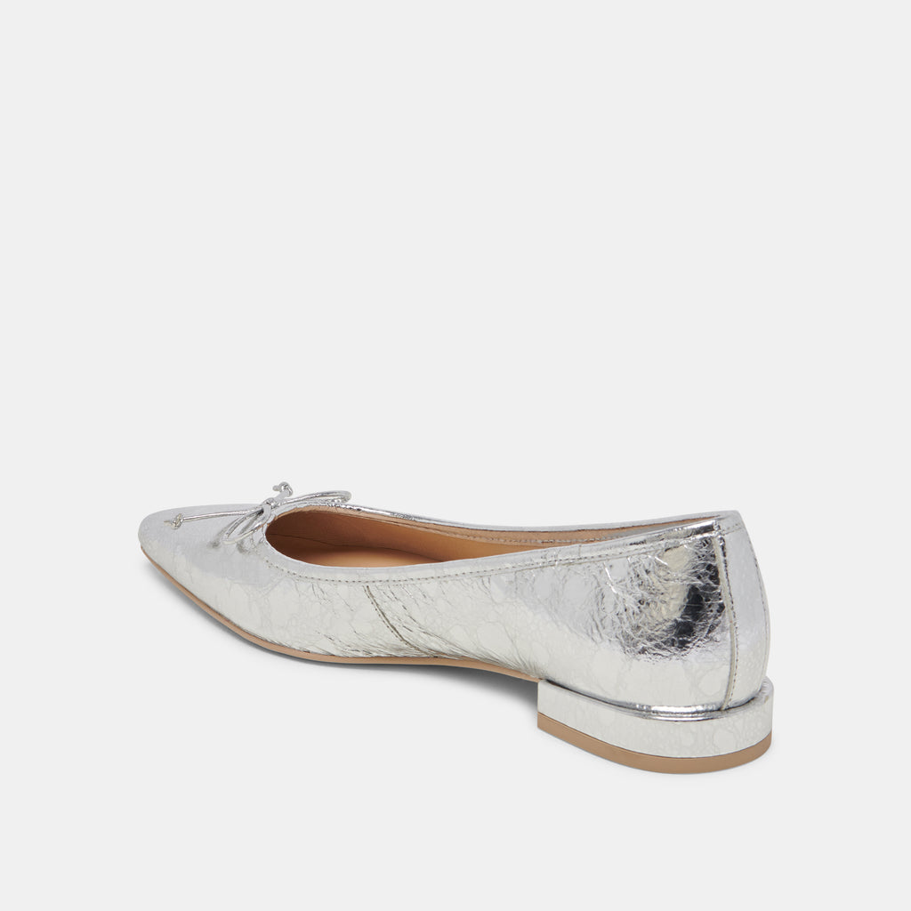 PALANI BALLET FLATS SILVER DISTRESSED LEATHER - image 5