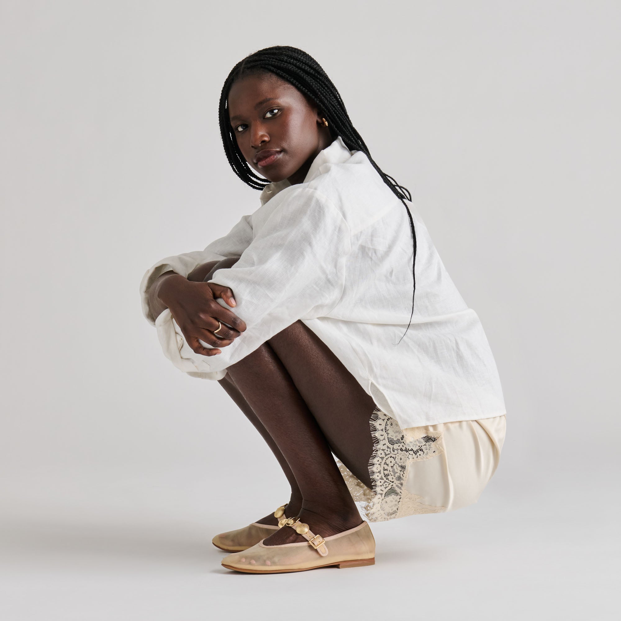 RELAN MESH BALLET FLATS FRENCH VANILLA MESH