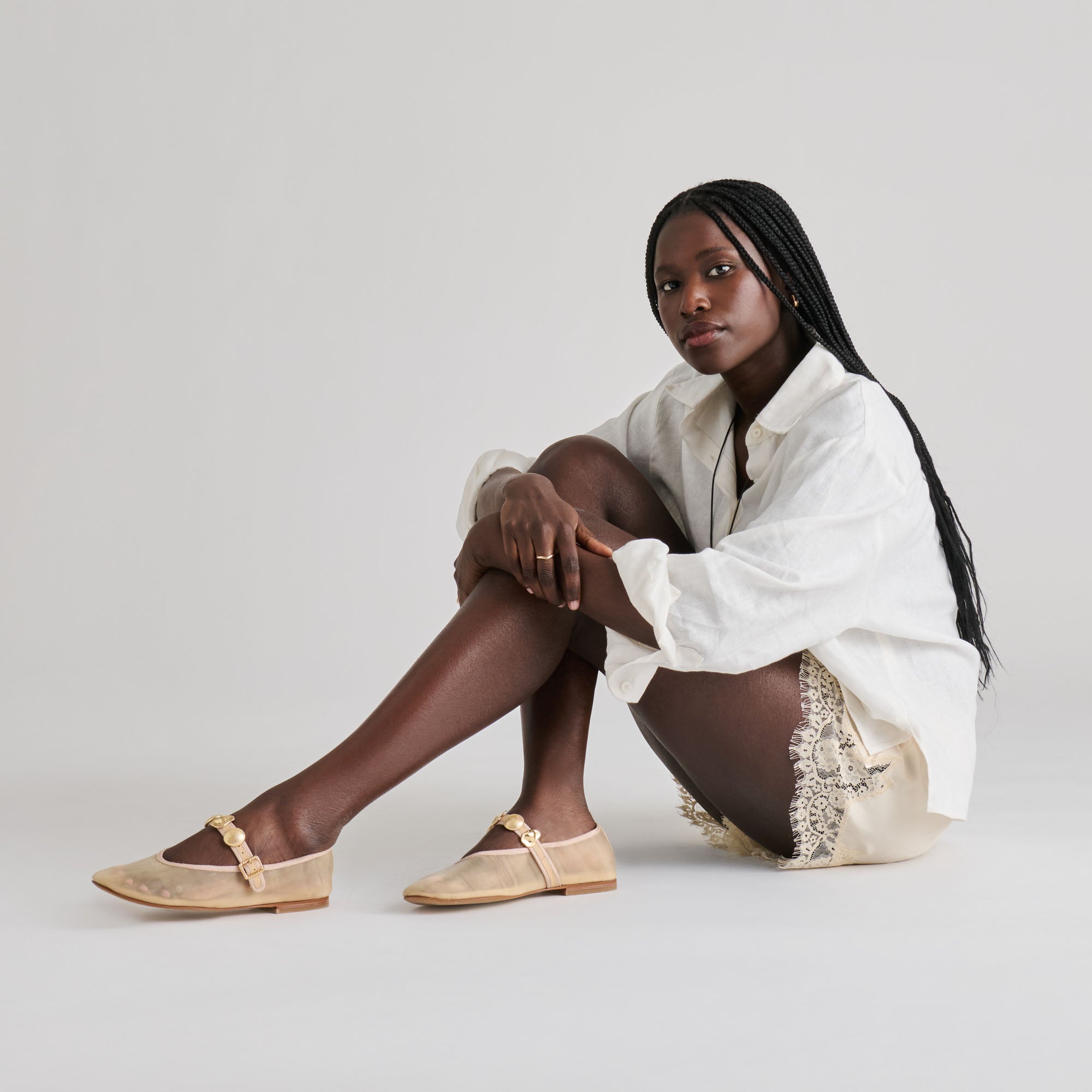 RELAN MESH BALLET FLATS FRENCH VANILLA MESH