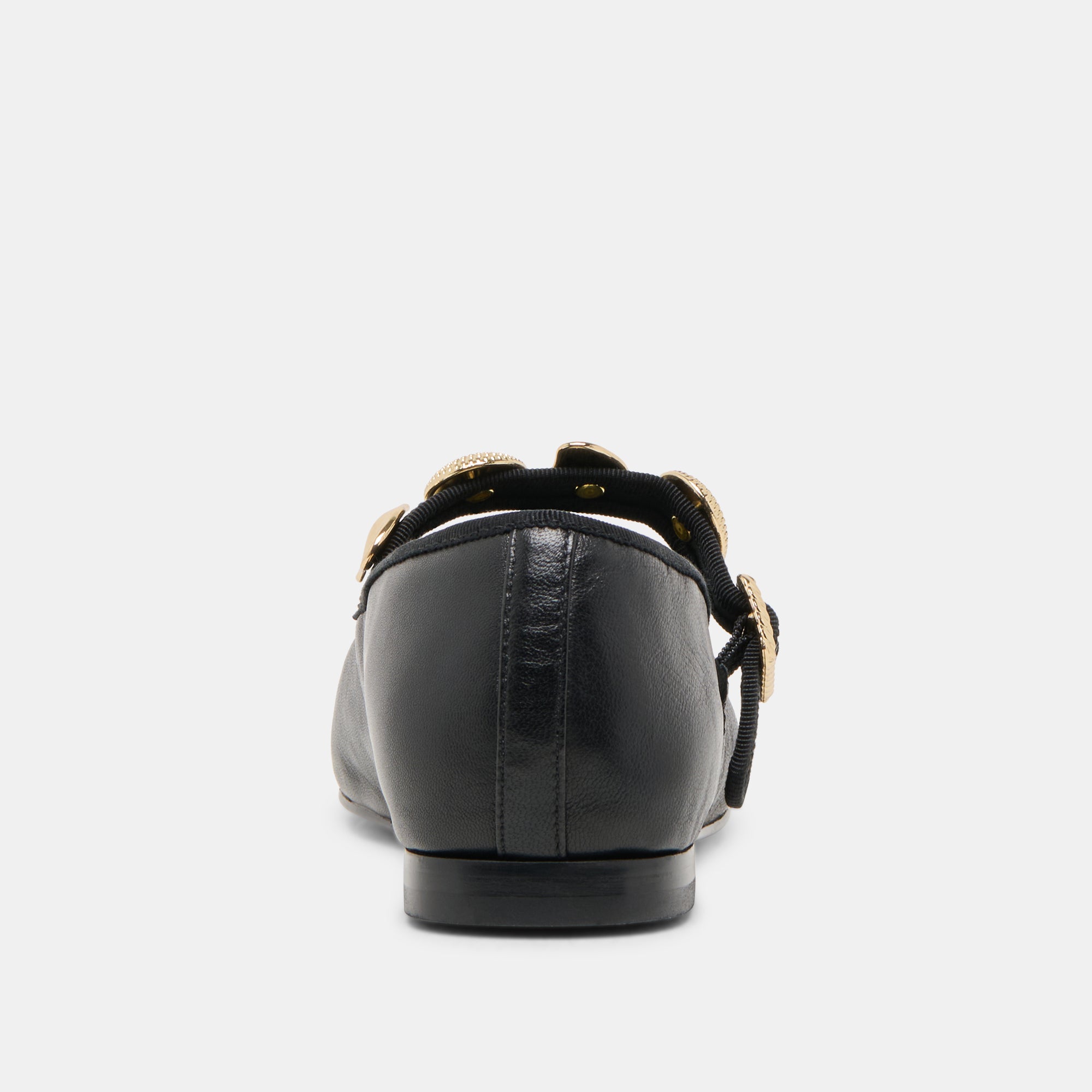 RELAN WIDE BALLET FLATS BLACK LEATHER