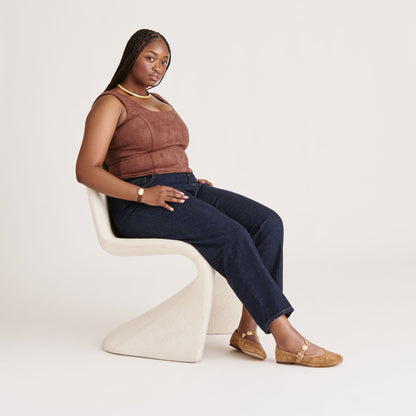 RELAN BALLET FLATS LT BROWN SUEDE