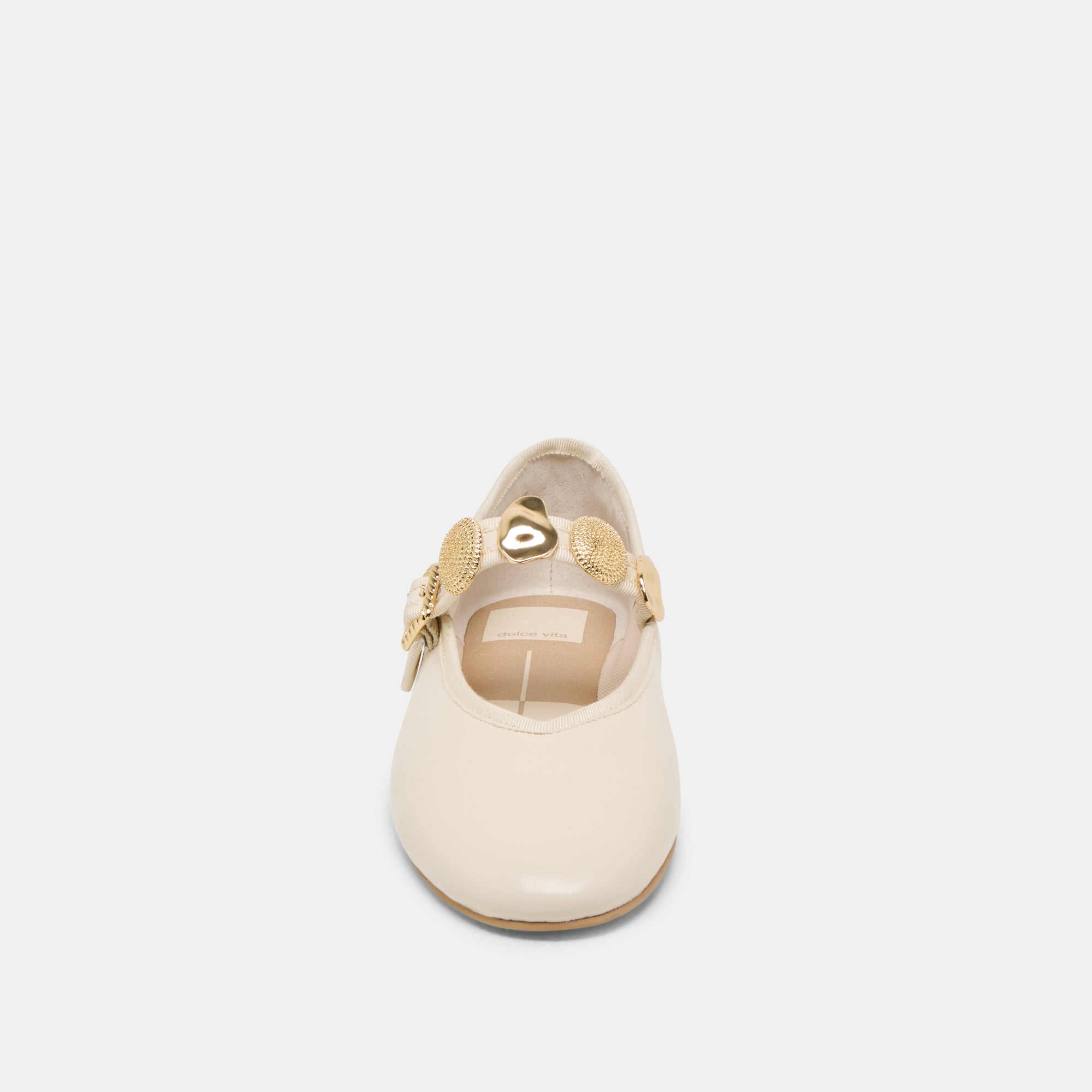 RELAN WIDE BALLET FLATS OFF WHITE LEATHER