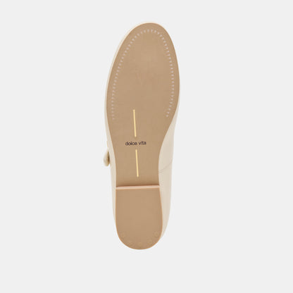 RELAN WIDE BALLET FLATS OFF WHITE LEATHER