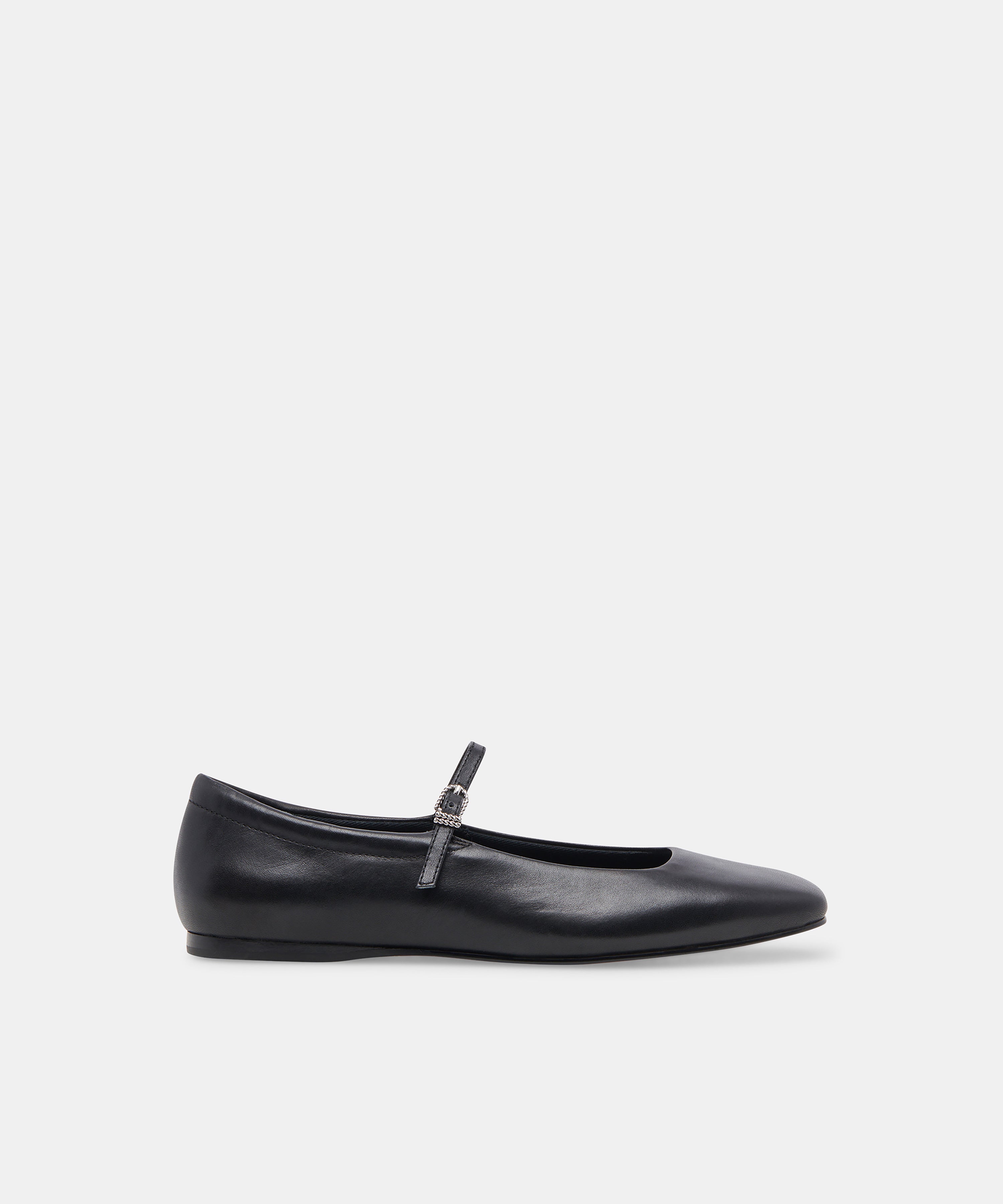 REYES Black Leather Mary-Jane Ballet Flats | Dolce Vita