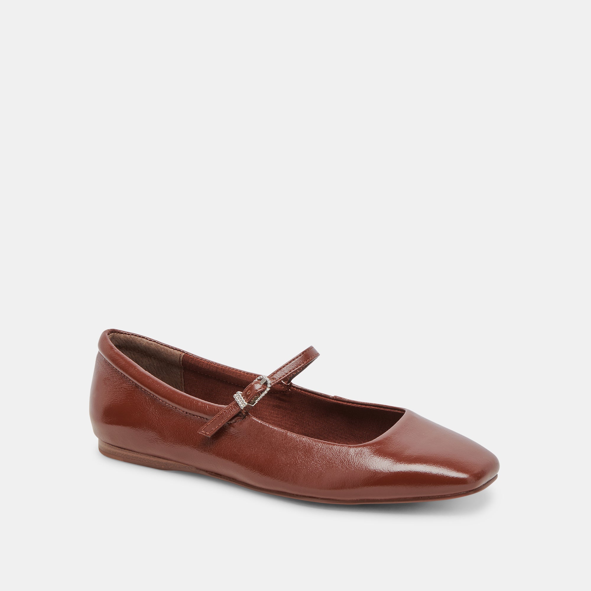 REYES BALLET FLATS BROWN CRINKLE PATENT - view 5