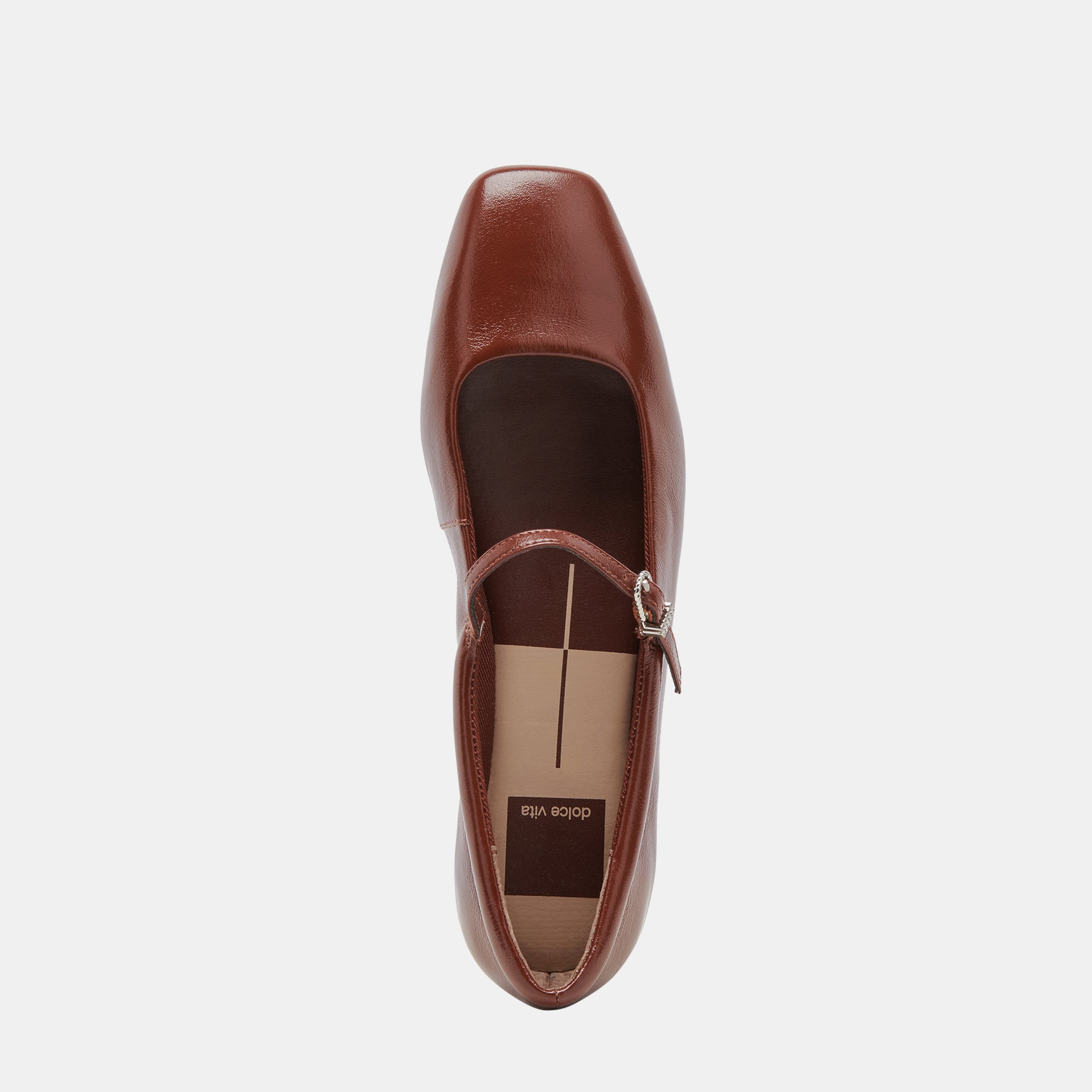 REYES BALLET FLATS BROWN CRINKLE PATENT - view 12