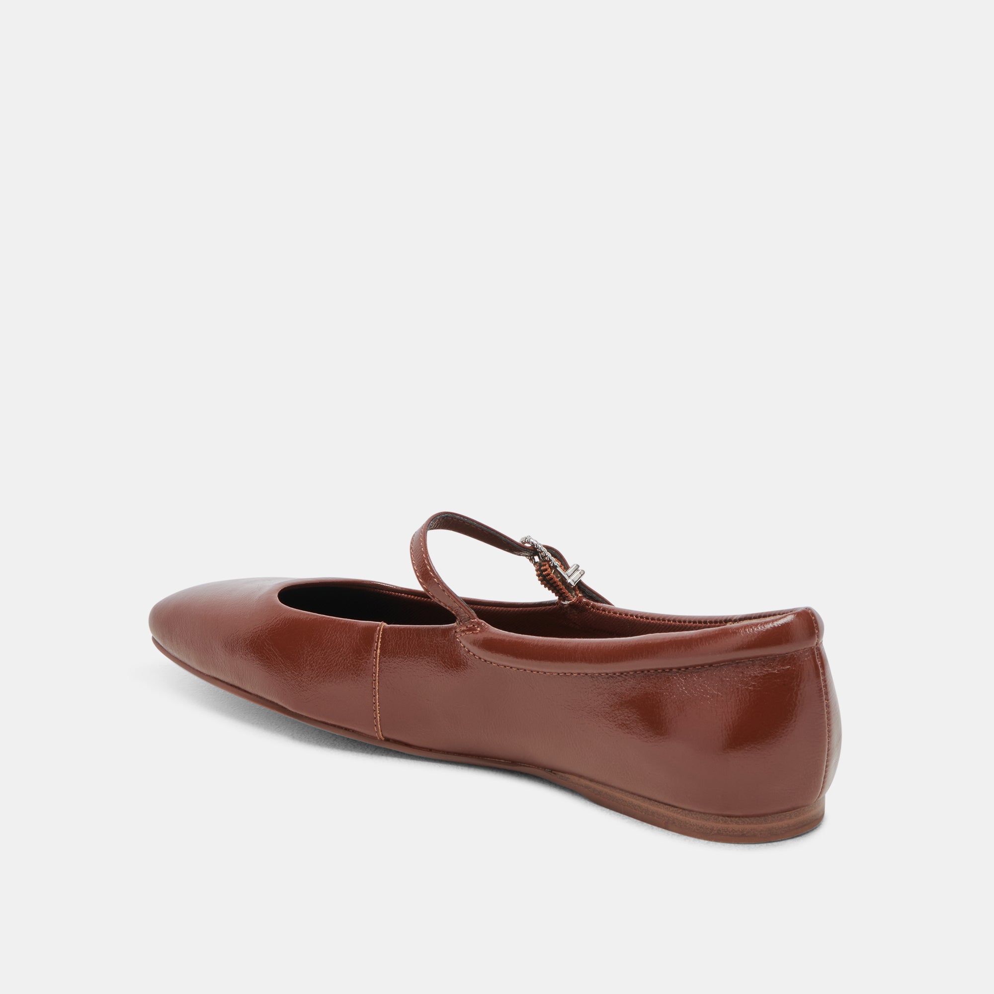 REYES BALLET FLATS BROWN CRINKLE PATENT - view 9
