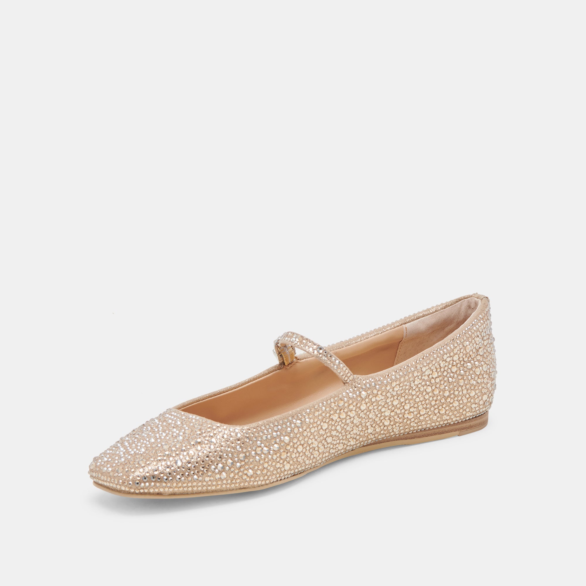 Dolce Vita Reyes Crystal Ballet Flats Light Gold Crystal - Gold