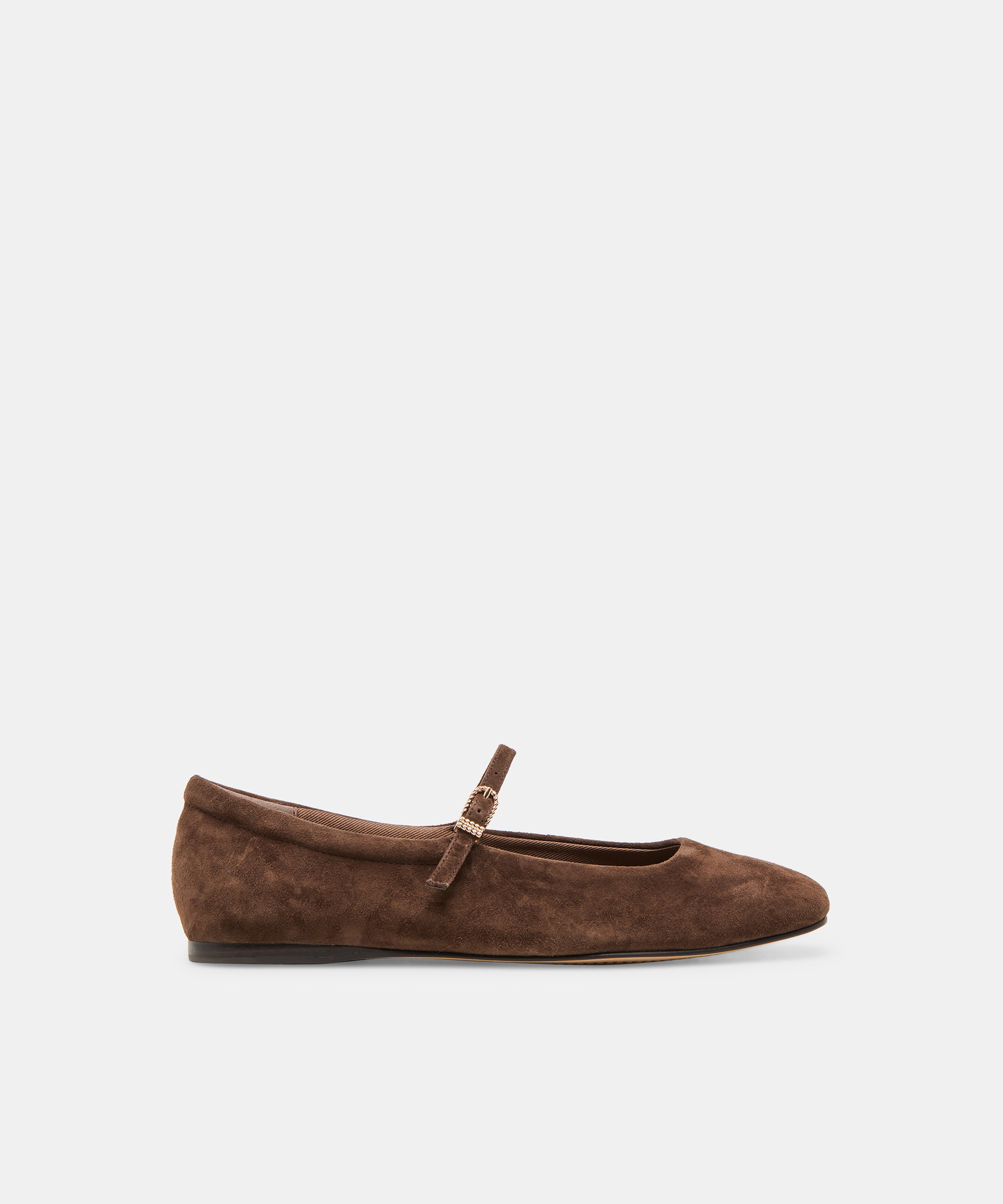 REYES BALLET FLATS DK BROWN SUEDE