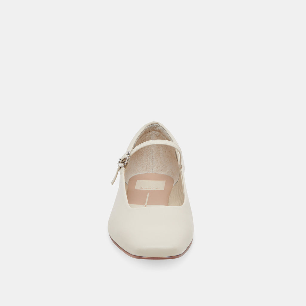 REYES WIDE BALLET FLATS IVORY LEATHER - image 12