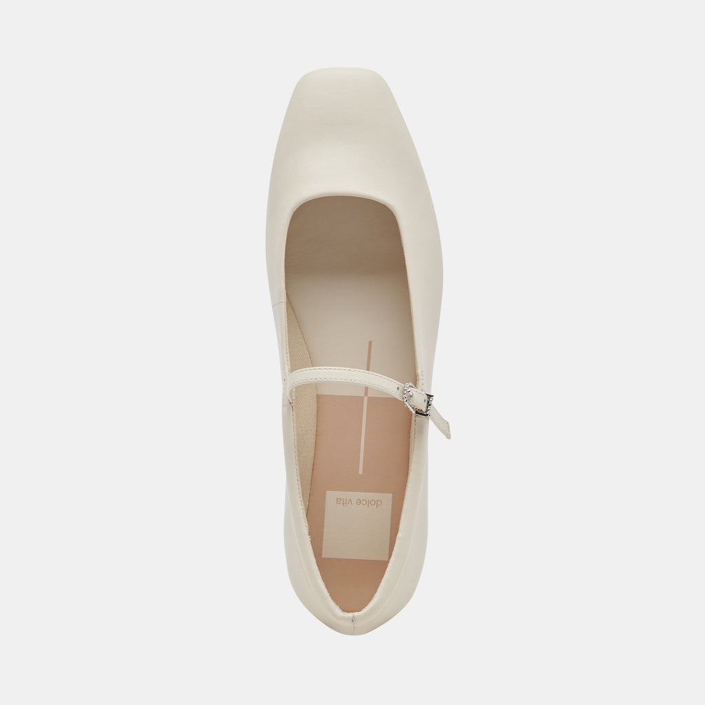 REYES WIDE BALLET FLATS IVORY LEATHER - image 14