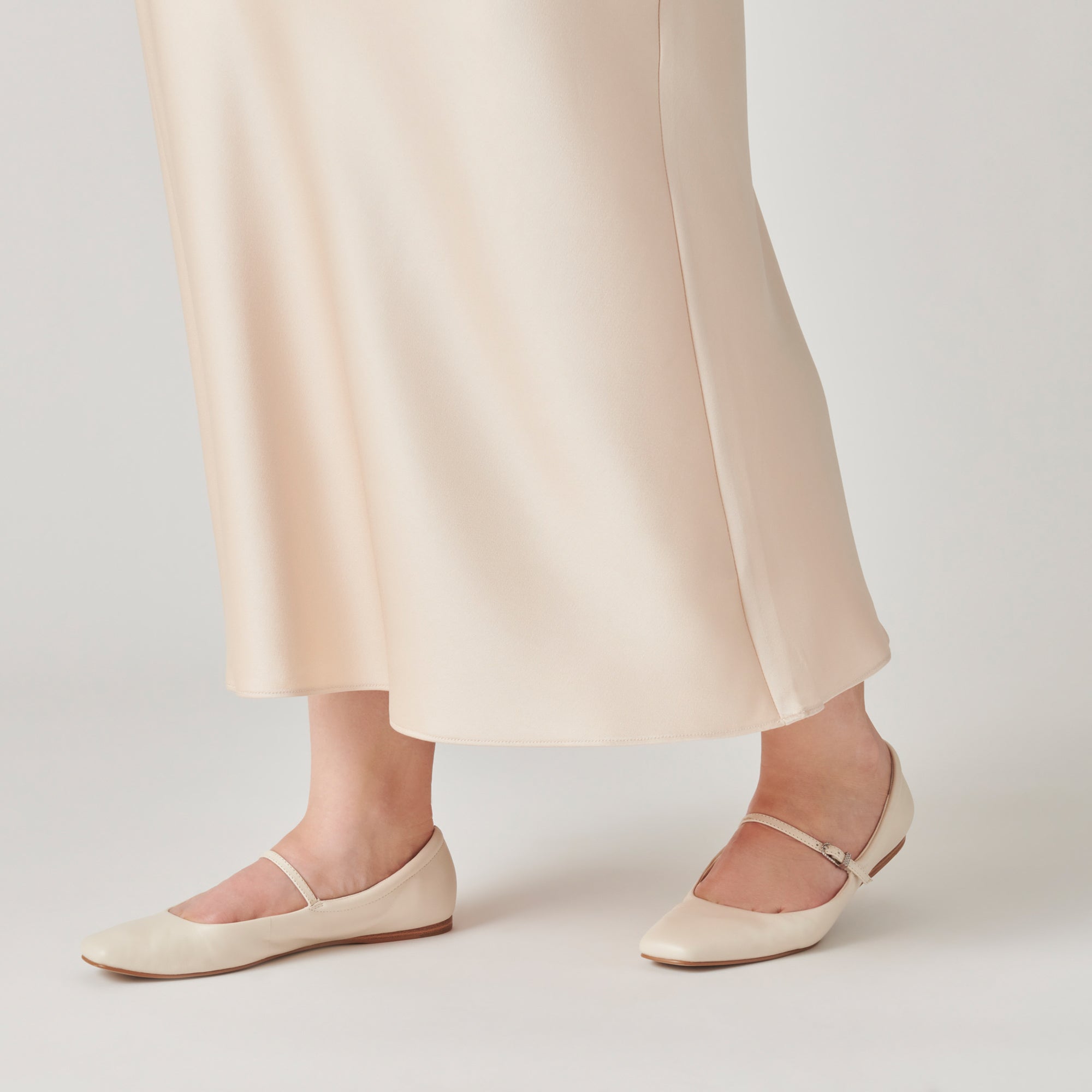 Reyes Ivory Leather Ballet Flats Dolce Vita