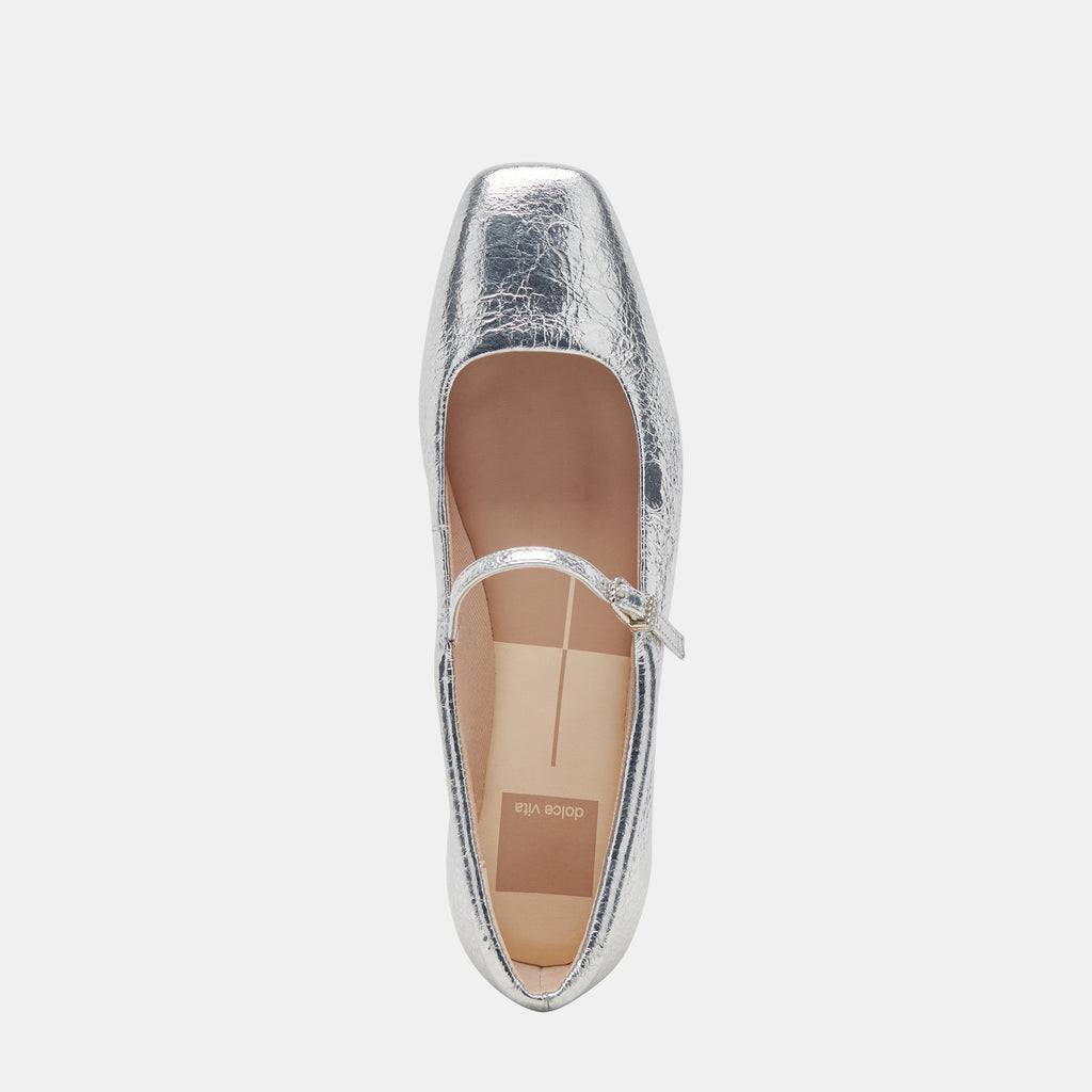 REYES BALLET FLATS SILVER DISTRESSED LEATHER - image 13