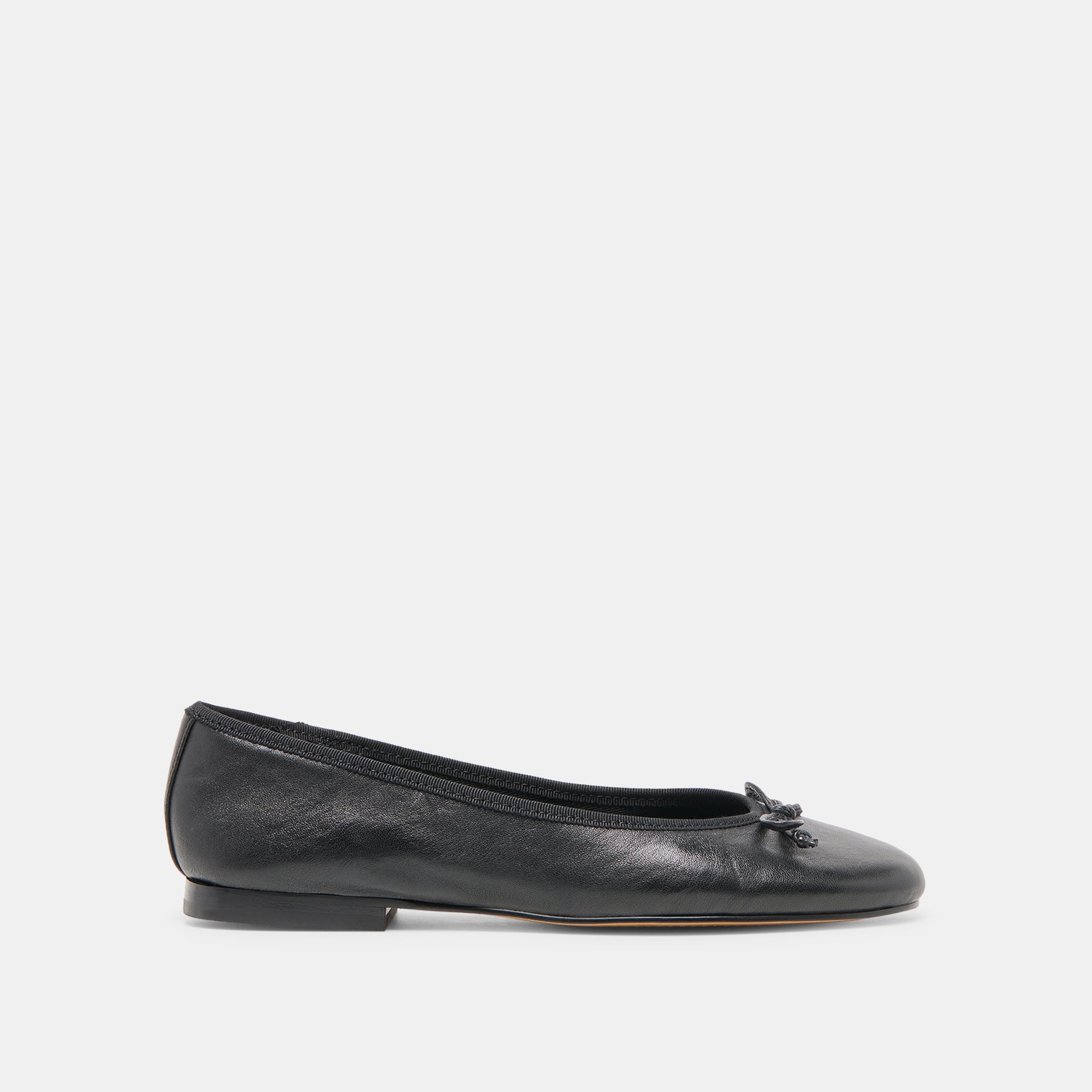 Ritla Black Leather Ballet Flats