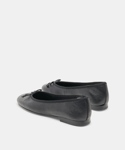 RITLA BALLET FLATS BLACK LEATHER