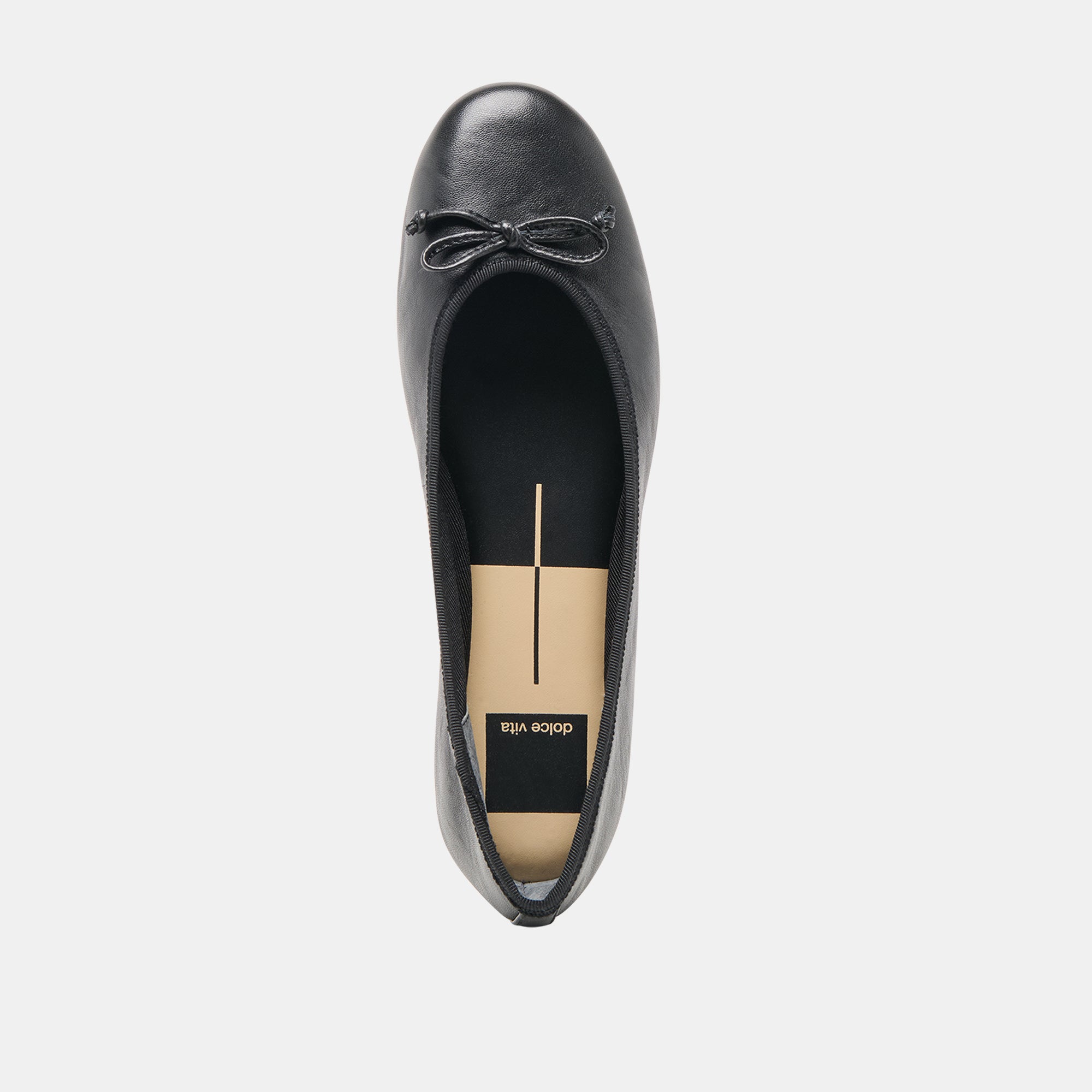 RITLA WIDE BALLET FLATS BLACK LEATHER