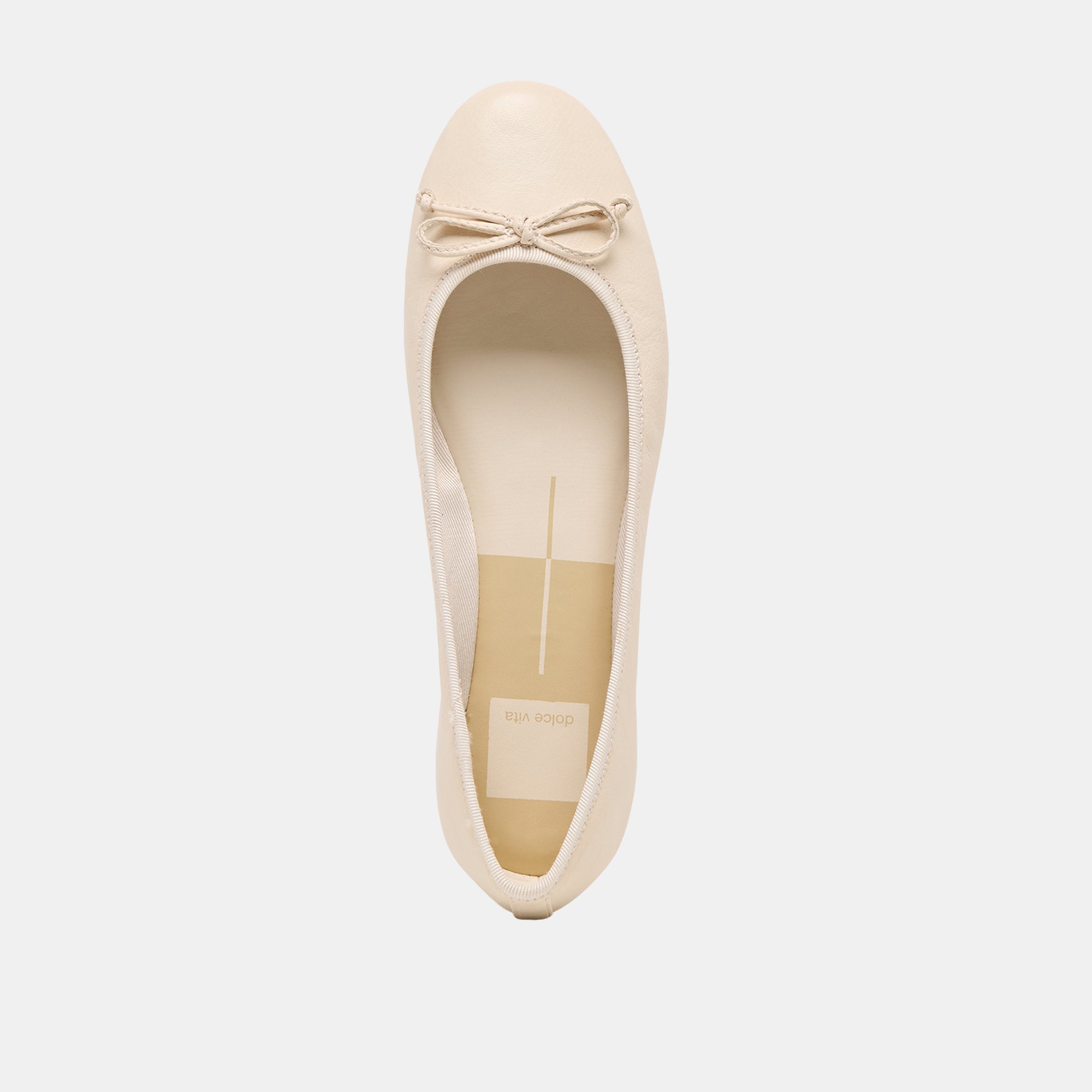 RITLA WIDE BALLET FLATS BONE LEATHER