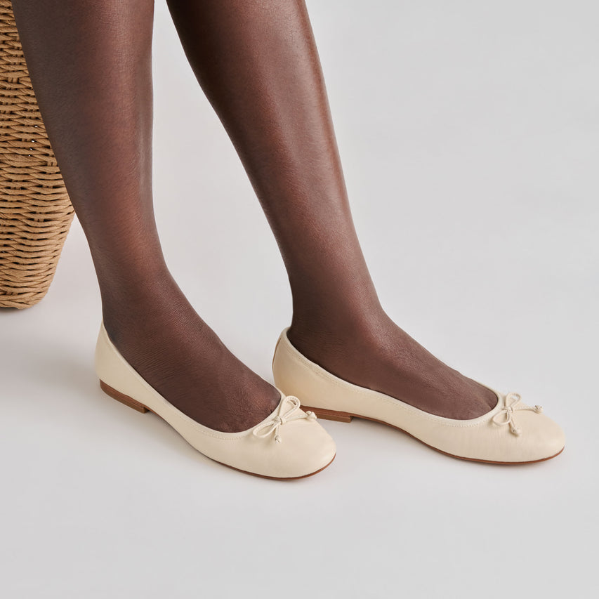 RITLA BALLET FLATS BONE LEATHER