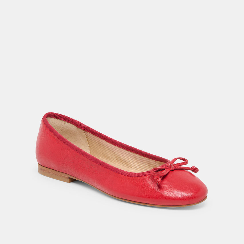 RITLA BALLET FLATS CHERRY LEATHER