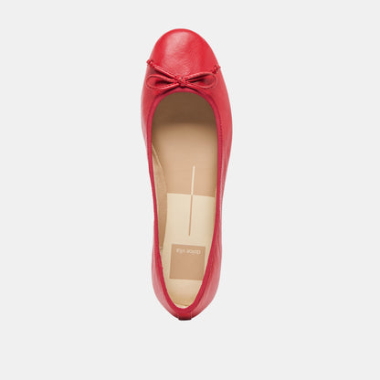 RITLA BALLET FLATS CHERRY LEATHER
