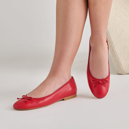 RITLA BALLET FLATS CHERRY LEATHER