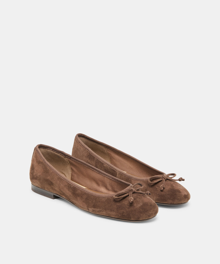 RITLA BALLET FLATS DK BROWN SUEDE