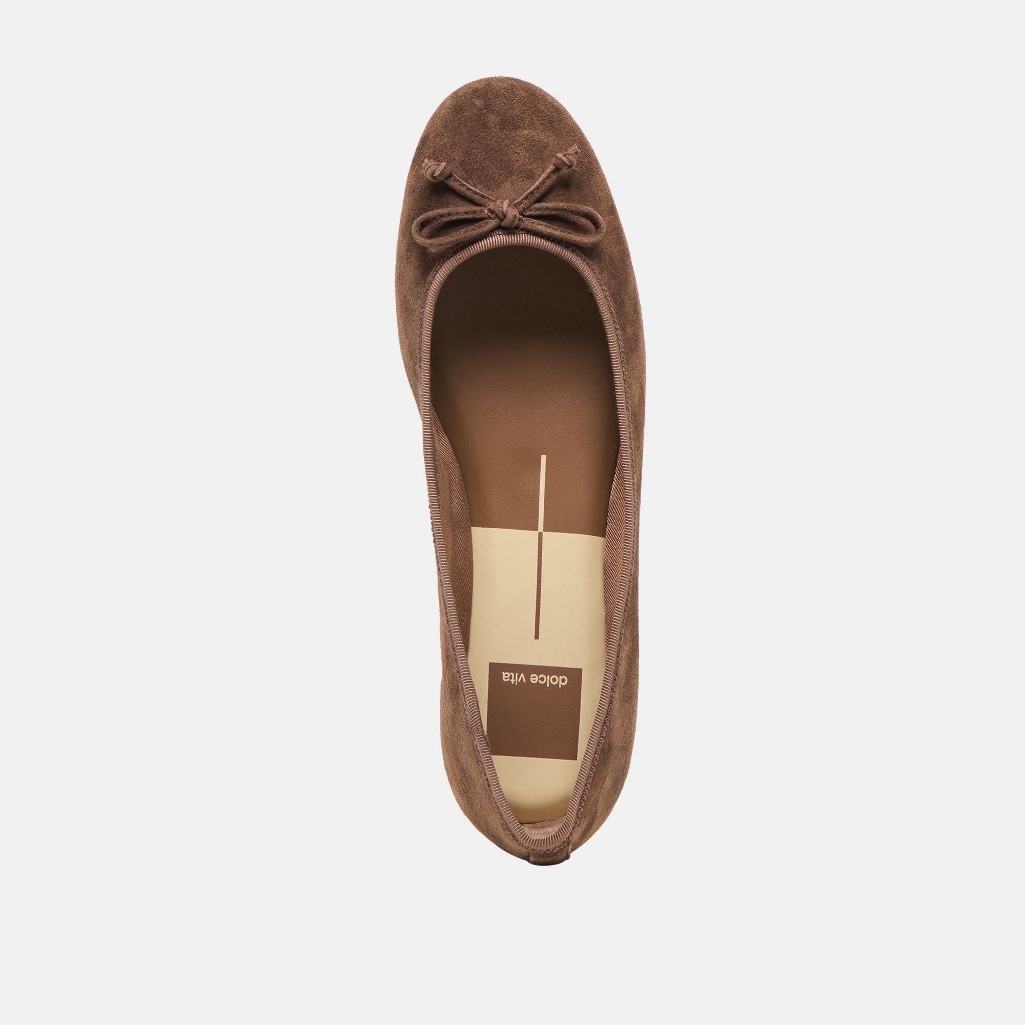 RITLA WIDE BALLET FLATS DK BROWN SUEDE