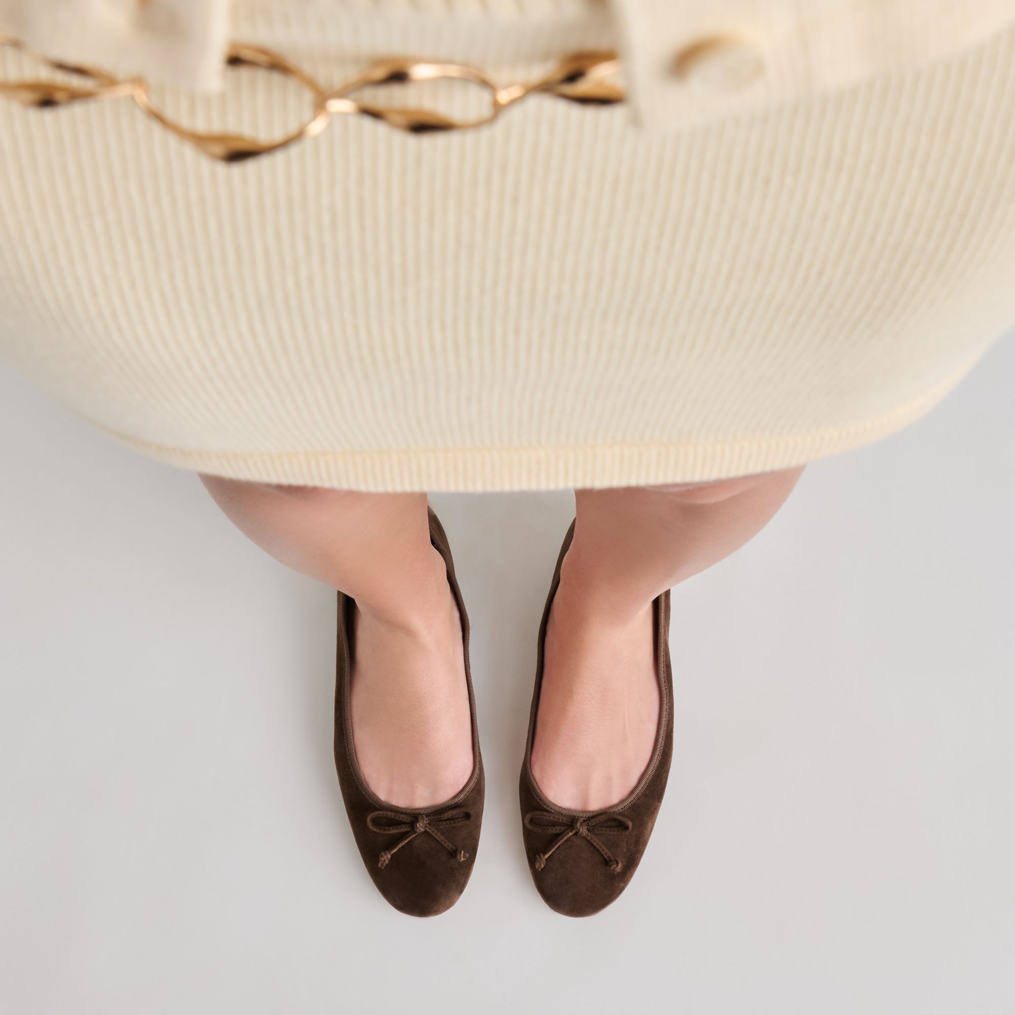 RITLA BALLET FLATS DK BROWN SUEDE