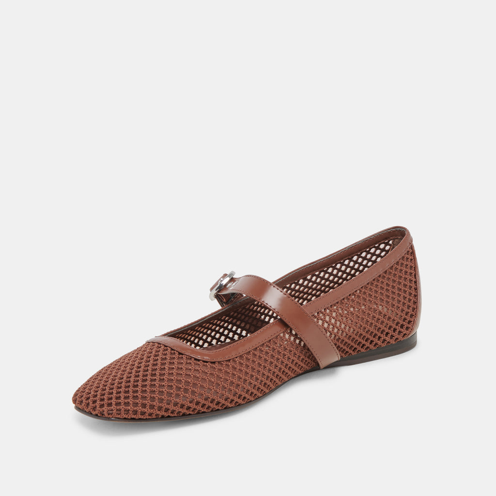 RODNI MESH BALLET FLATS TOFFEE WOVEN MESH - image 4