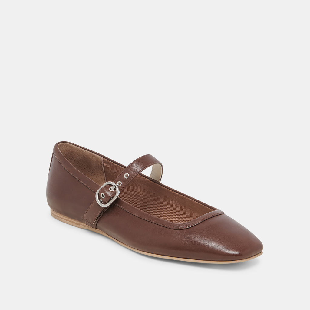 RODNI BALLET FLATS DK BROWN LEATHER - image 2
