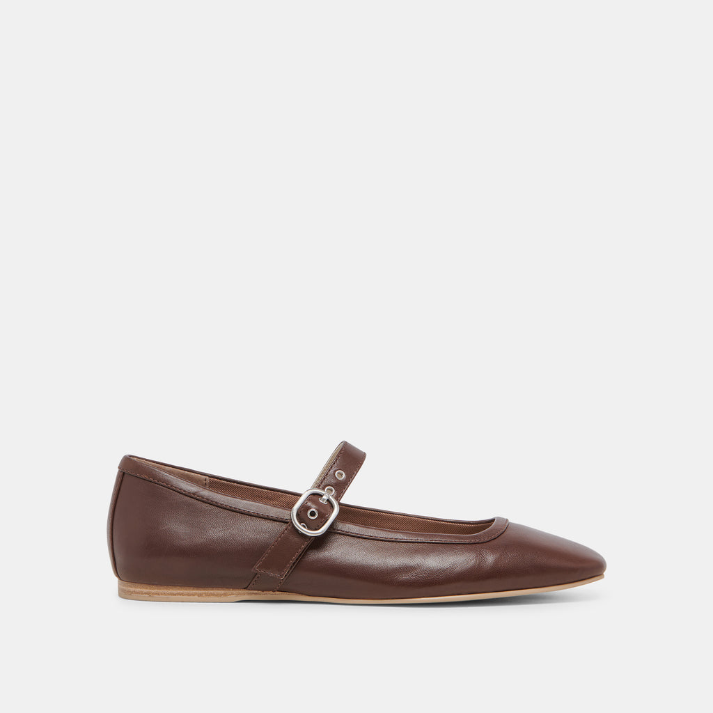 RODNI BALLET FLATS DK BROWN LEATHER - image 1