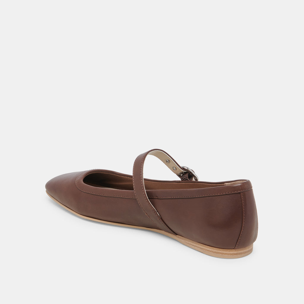 RODNI BALLET FLATS DK BROWN LEATHER - image 5