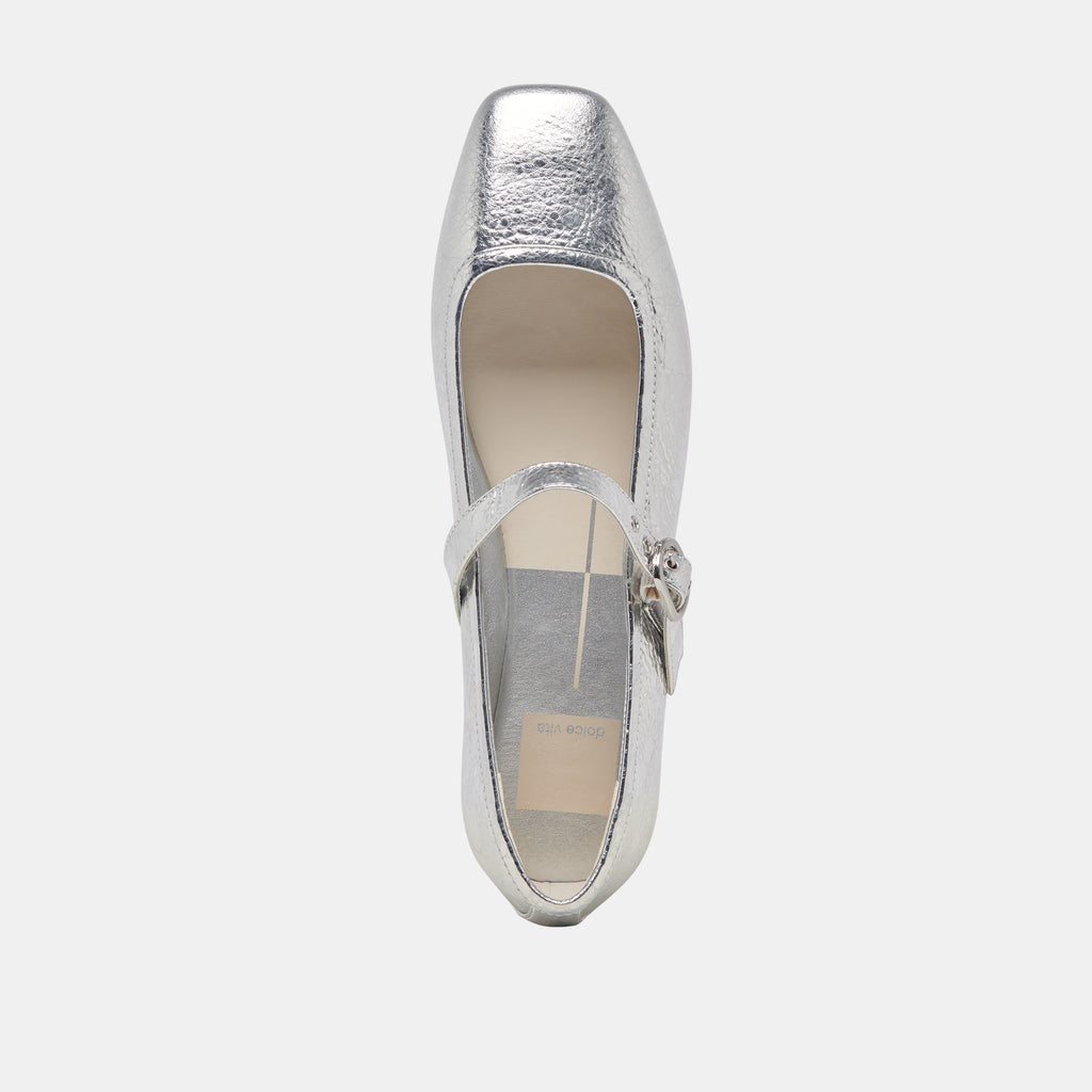 RODNI BALLET FLATS SILVER DISTRESSED LEATHER - image 8